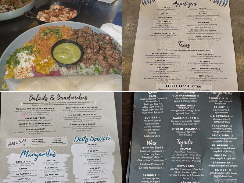 Barrio Taqueria Menu