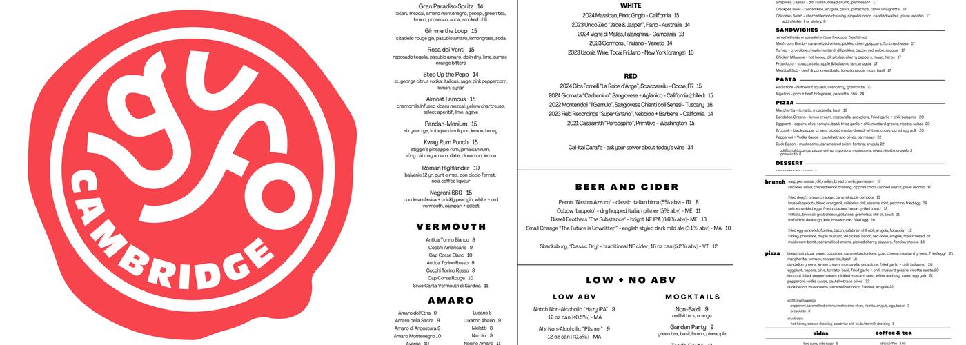 Gufo Menu