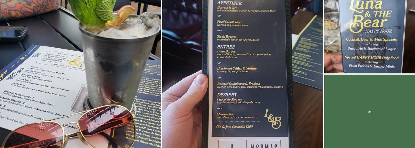 Luna & The Bear - Kitchen & Libation House Menu