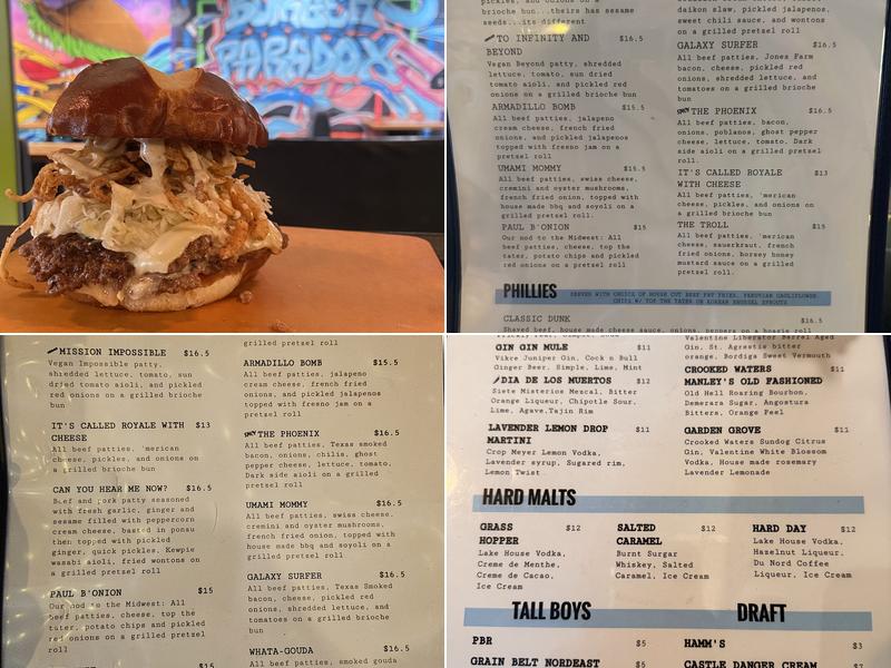 Burger Paradox Menu