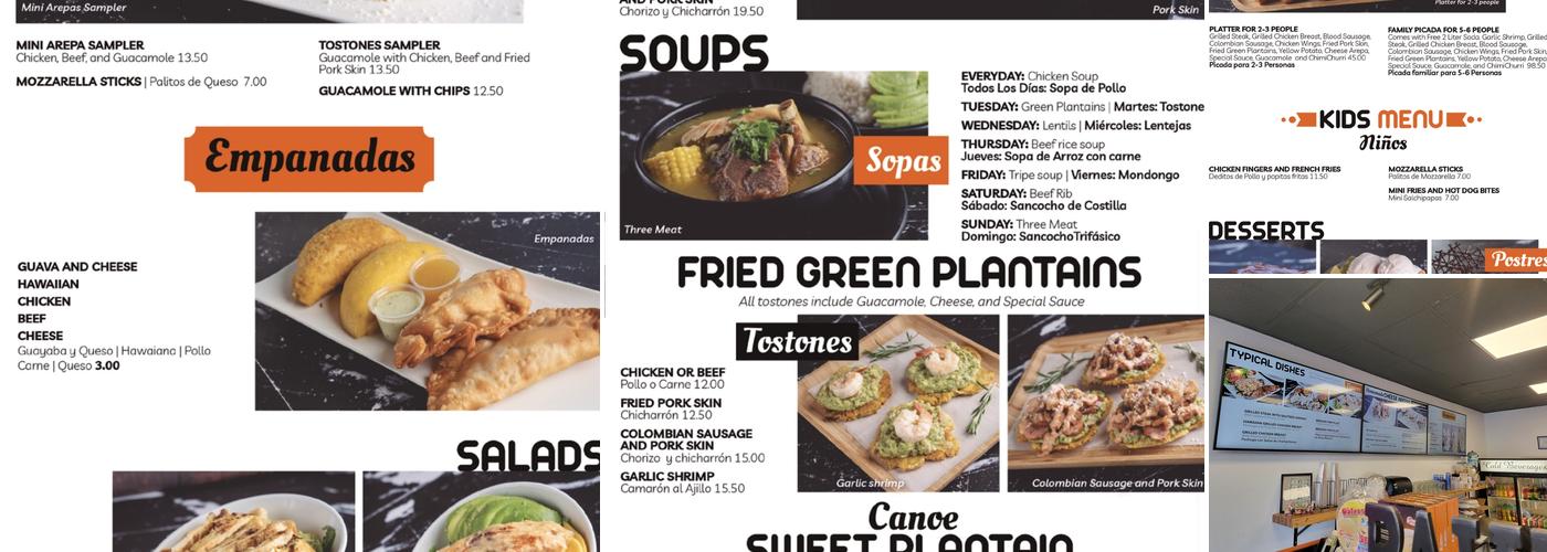 Arepalicious express Menu