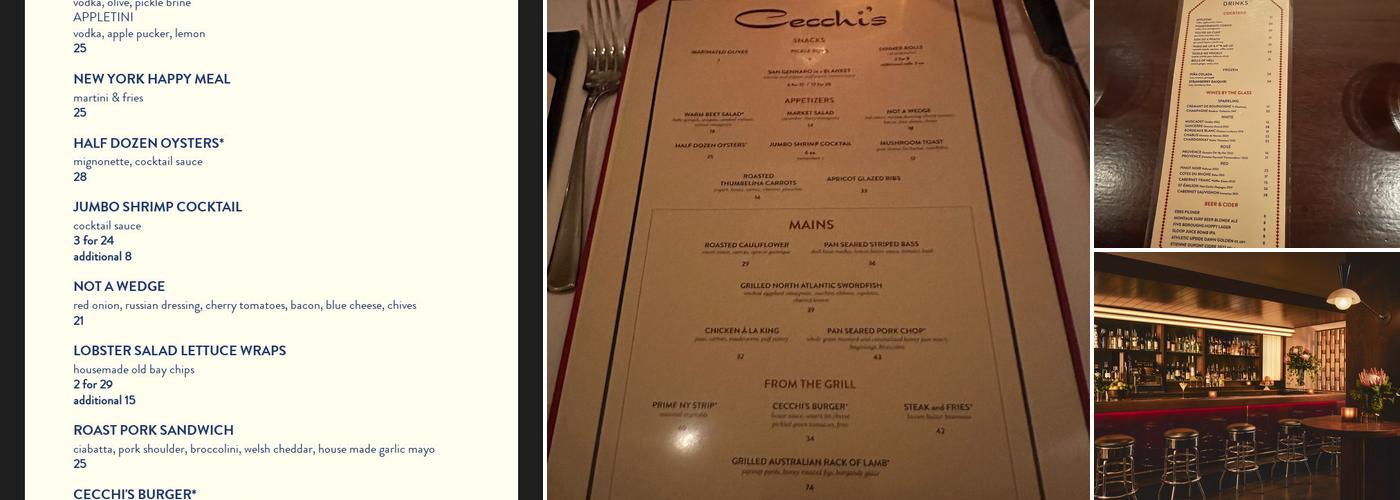 Cecchi's Menu