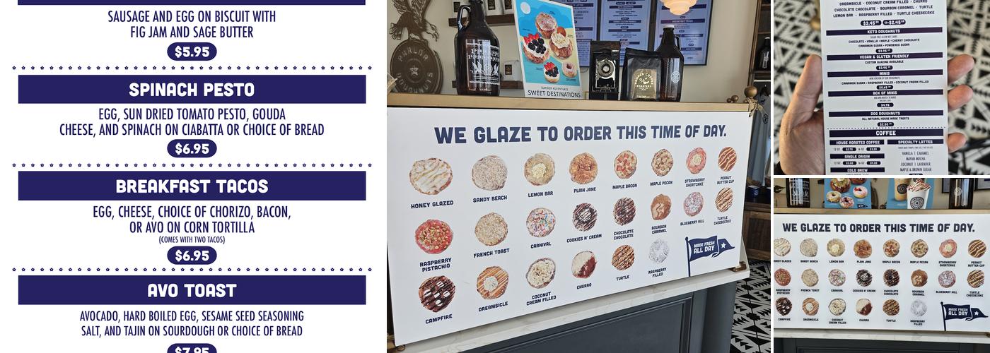 Parlor Doughnuts Menu