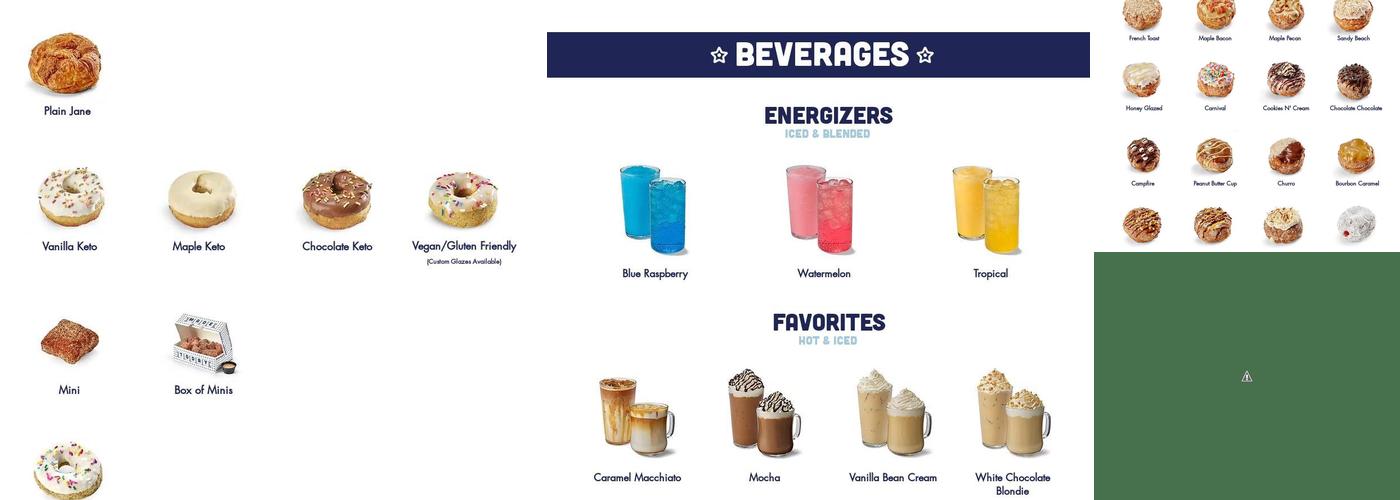 Parlor Doughnuts Menu