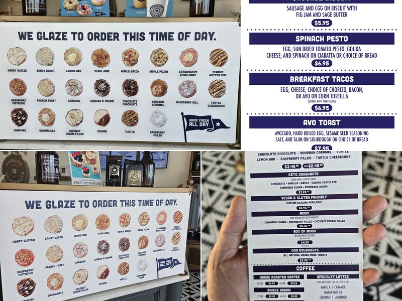 Parlor Doughnuts Menu