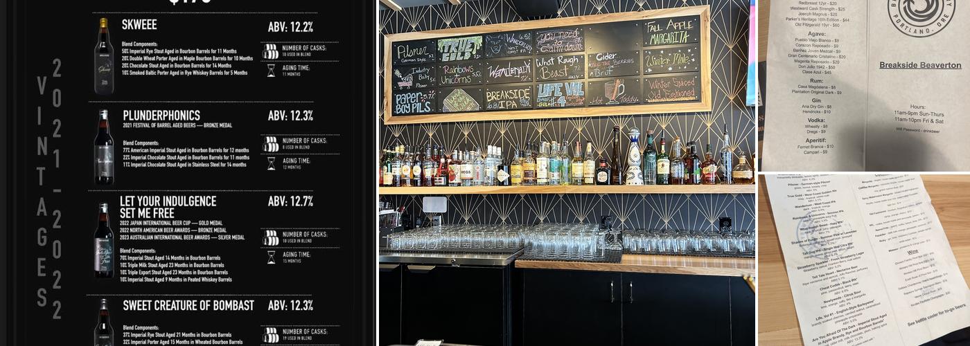 Breakside Brewery - Beaverton Menu