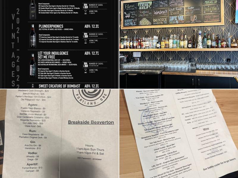 Breakside Brewery - Beaverton Menu