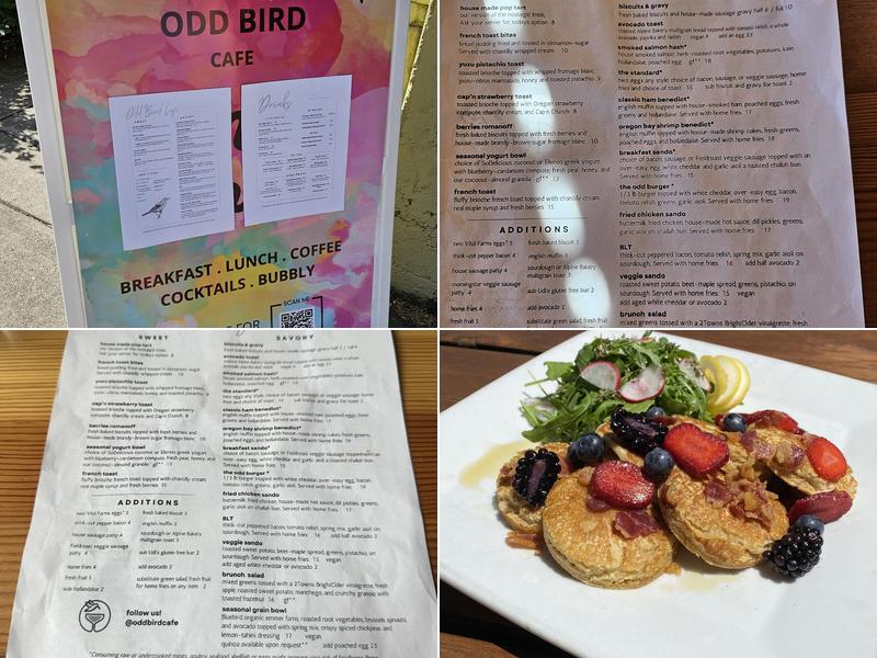 Odd Bird Cafe Menu