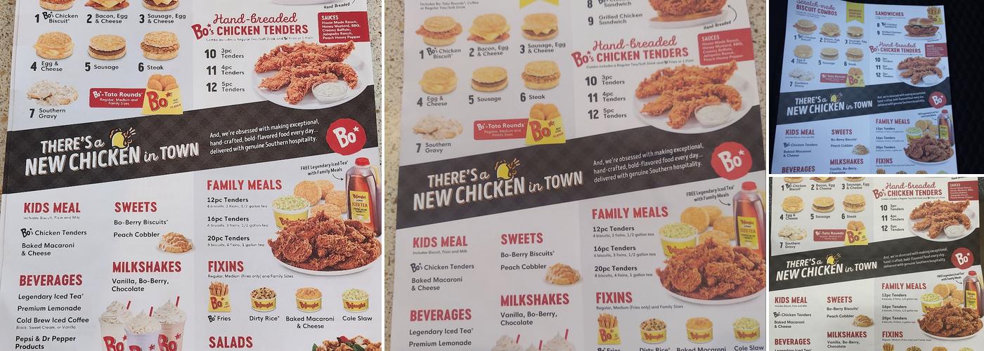 Bojangles Menu