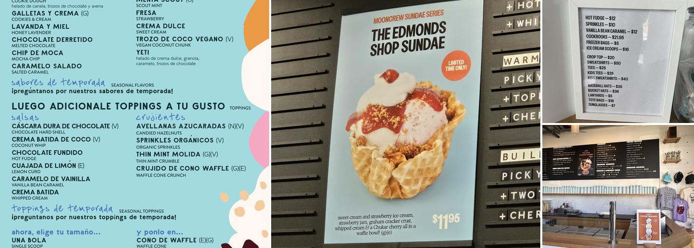 Molly Moon's Ice Cream Menu