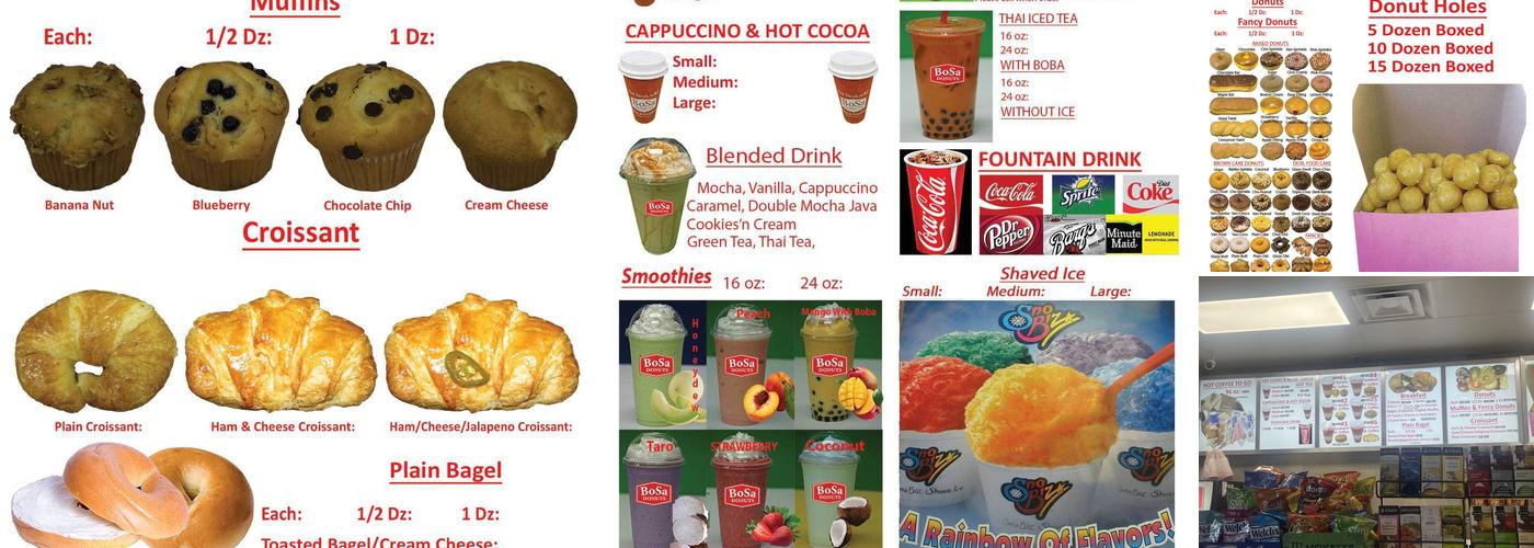 Bosa Donuts Menu