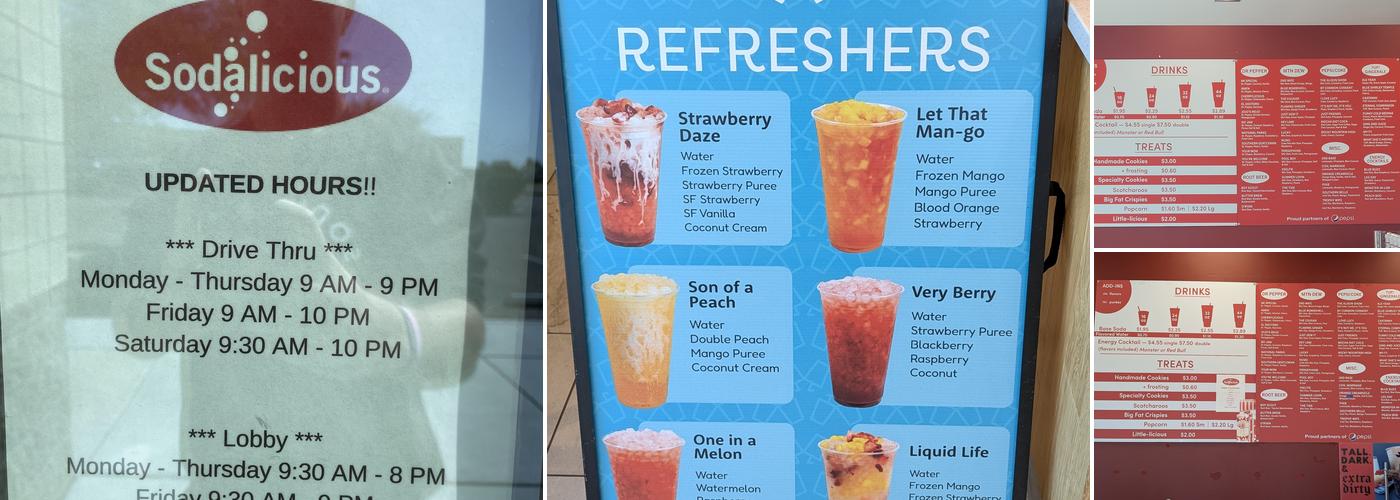 Sodalicious Menu