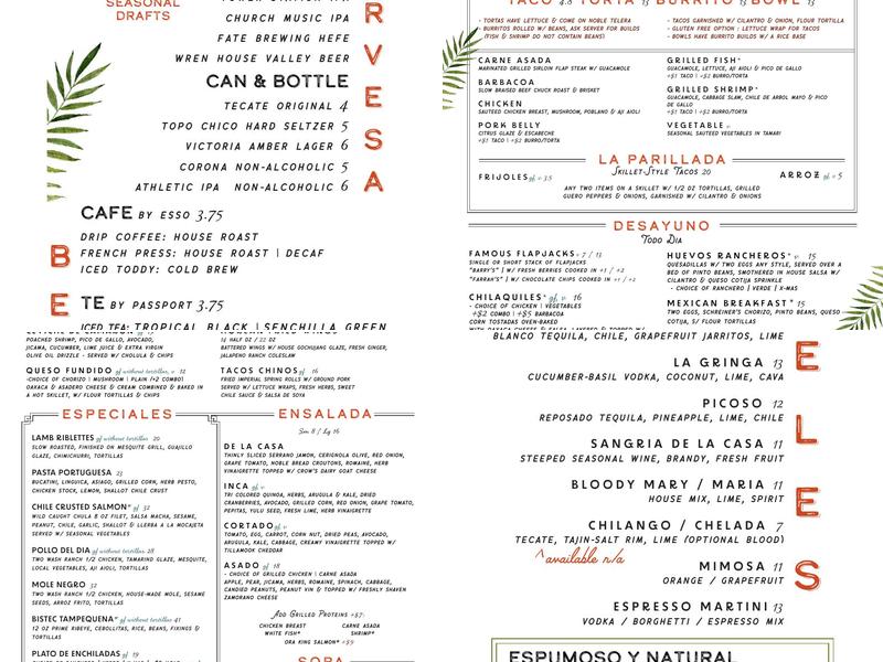 Cafecito Menu