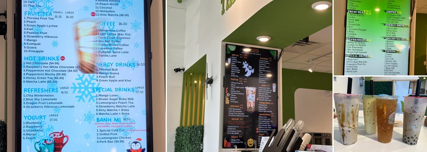 Thirstea tea and Coffee Menu