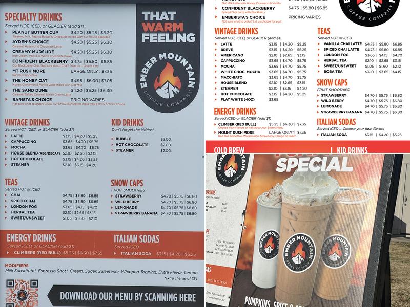 Ember Mountain Coffee Co Menu