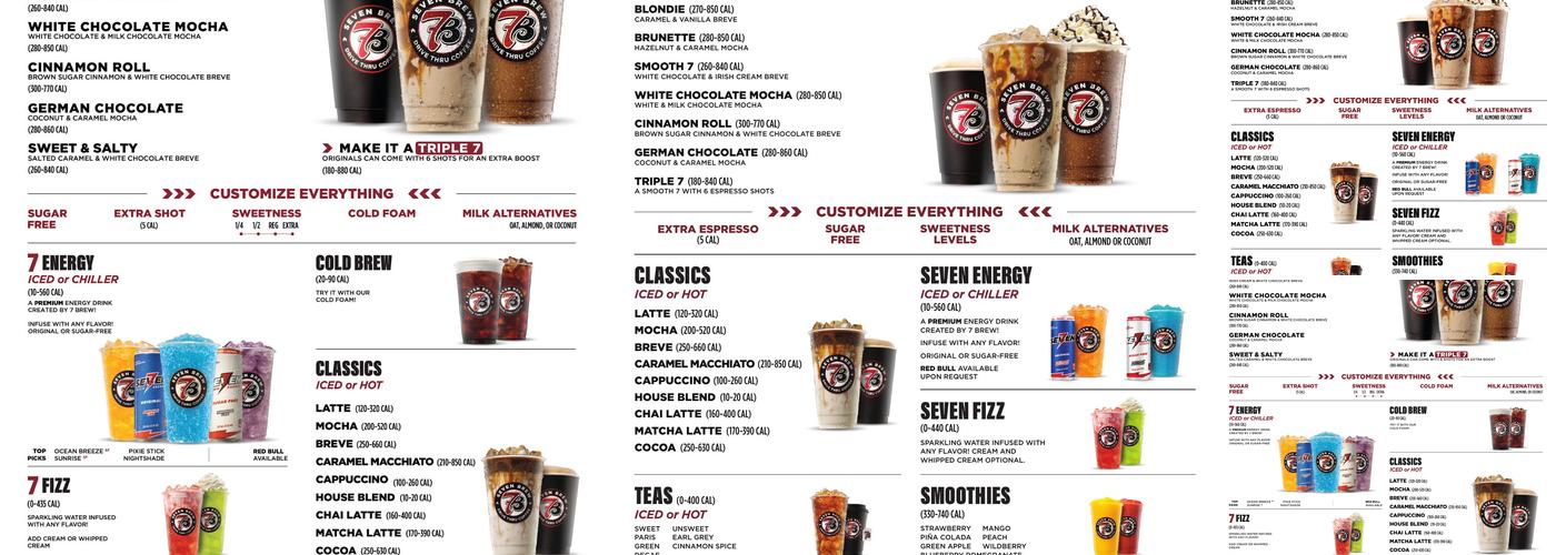 7 Brew Coffee Menu