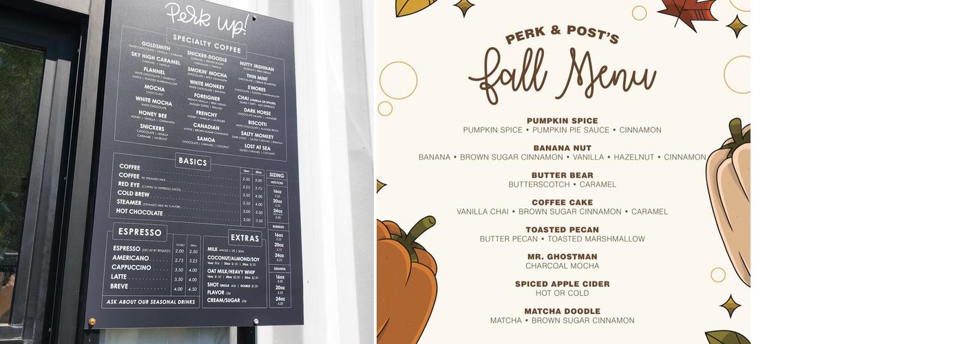 Perk & Post Menu