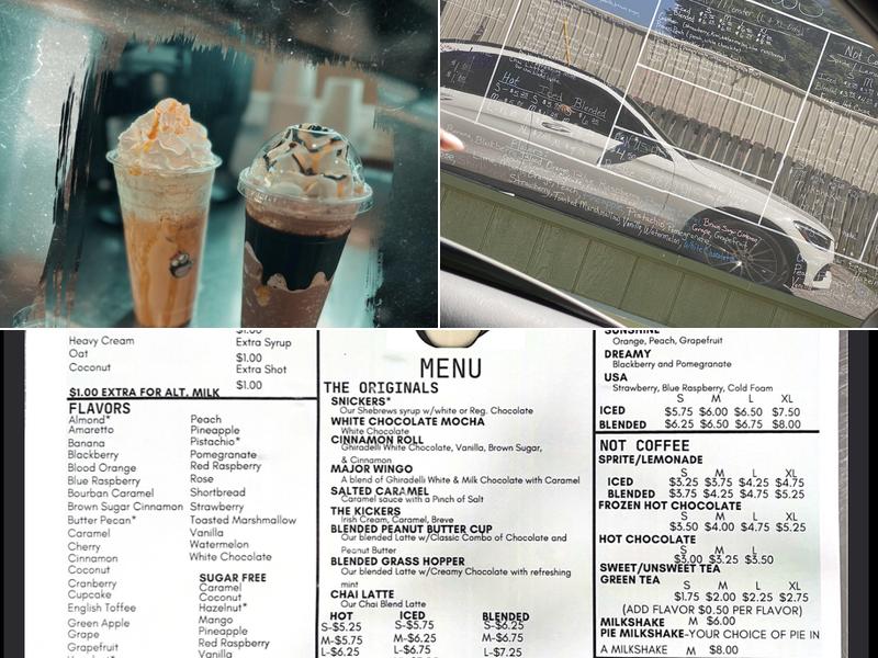 Shebrews Coffee & Pie Menu