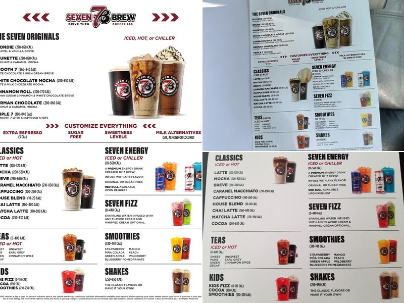 7 Brew Coffee Menu