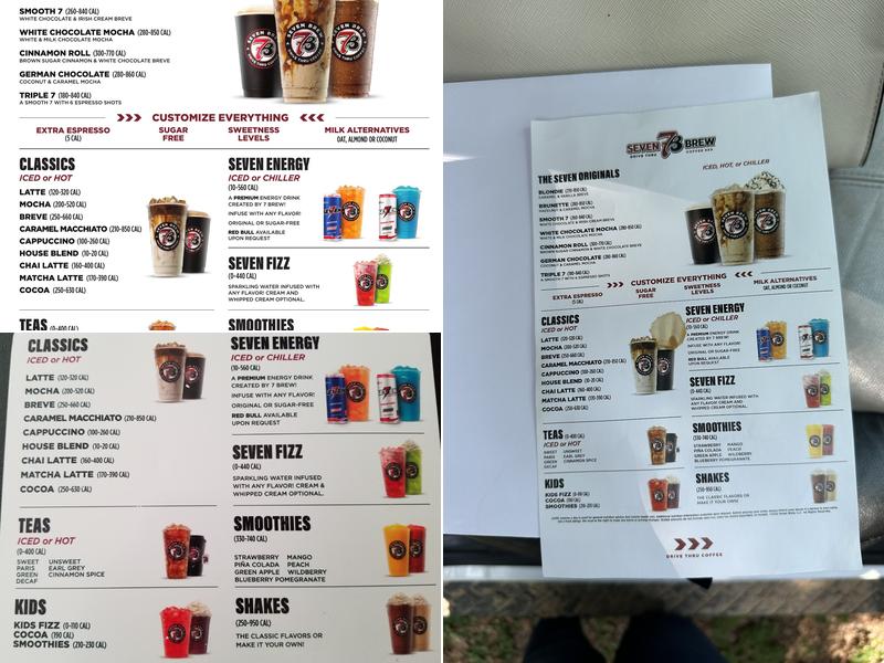 7 Brew Coffee Menu