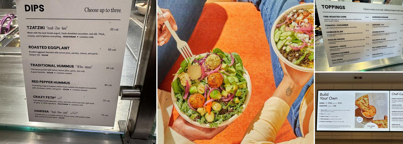 CAVA Menu