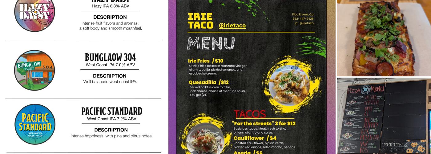 Five Point Five Brewing Company Menu