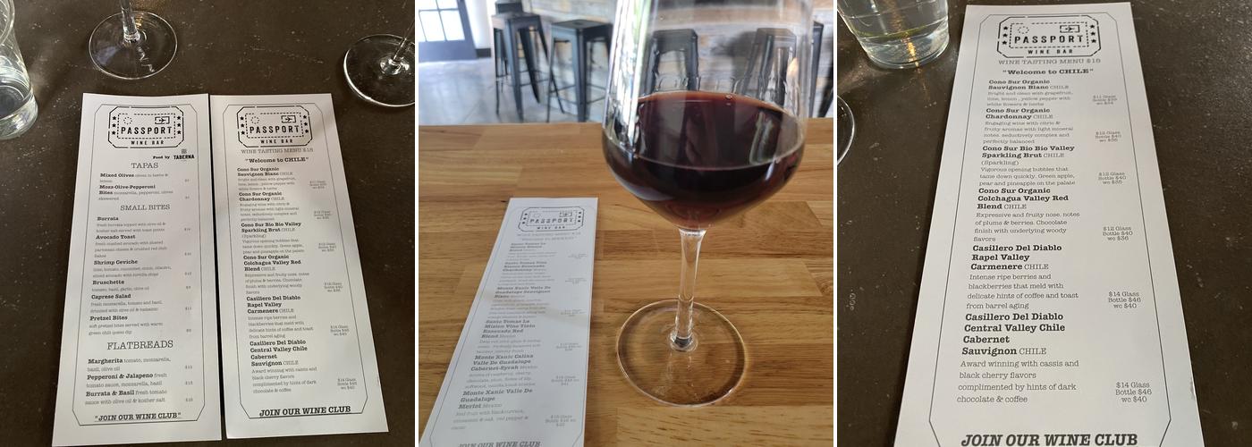 Passport Wine Bar Menu