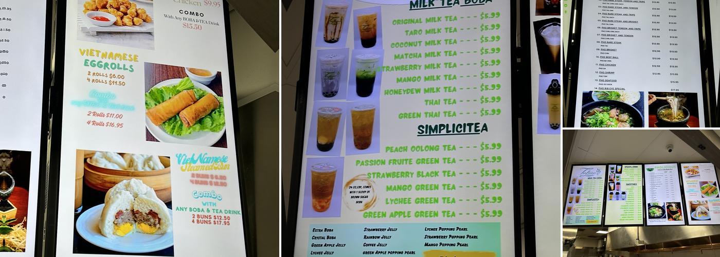 Tealicious & Pholicious Menu