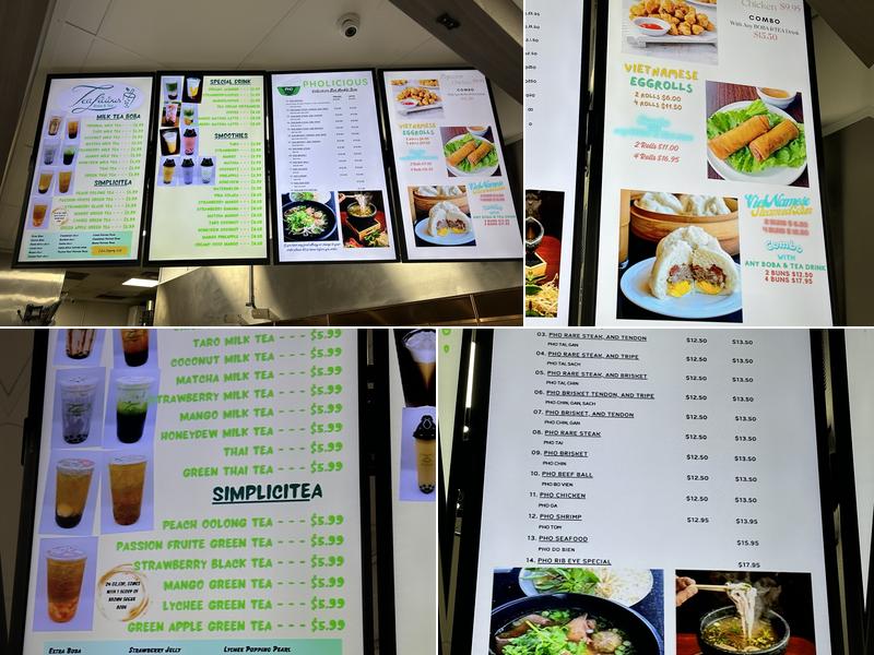 Tealicious & Pholicious Menu