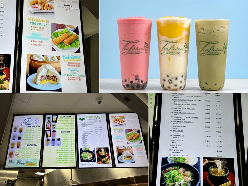 Tealicious & Pholicious Menu