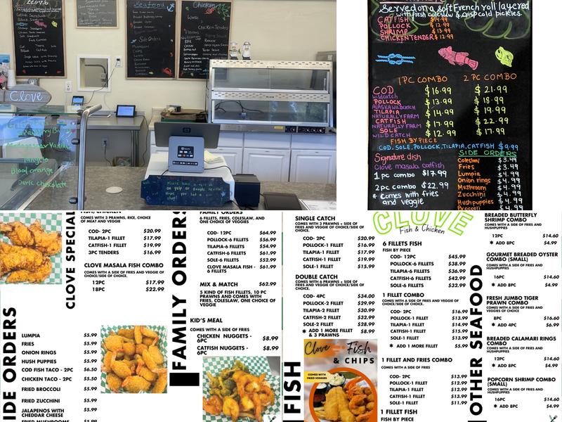 Clove Fish & Chicken Menu