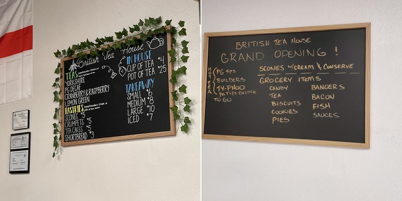 British Tea House Menu