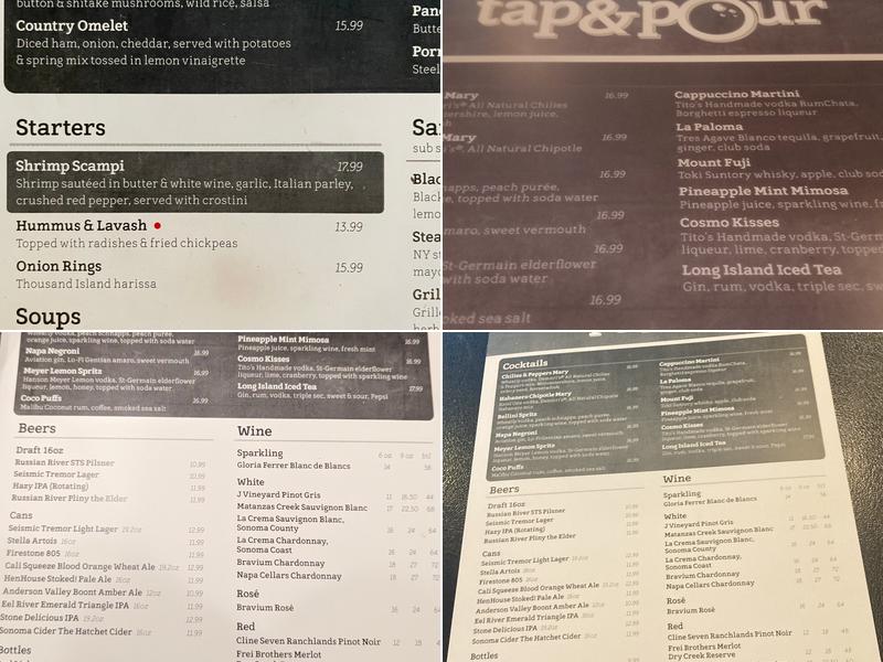 Tap & Pour Menu