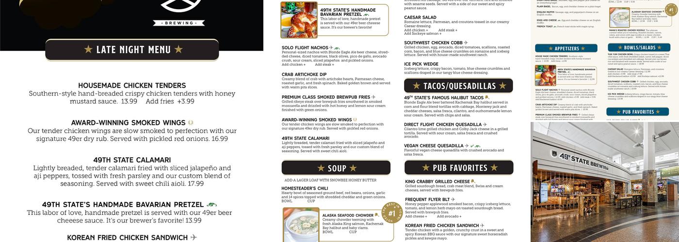 49th State Brewing - Ted Stevens Menu