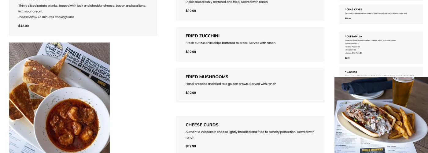 Point 22 Tavern Menu