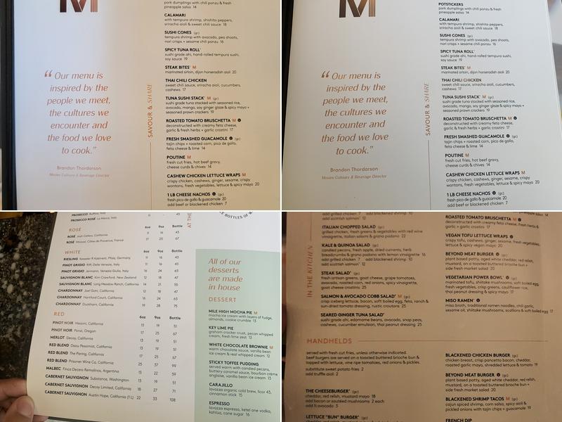 Moxies Scottsdale Restaurant Menu