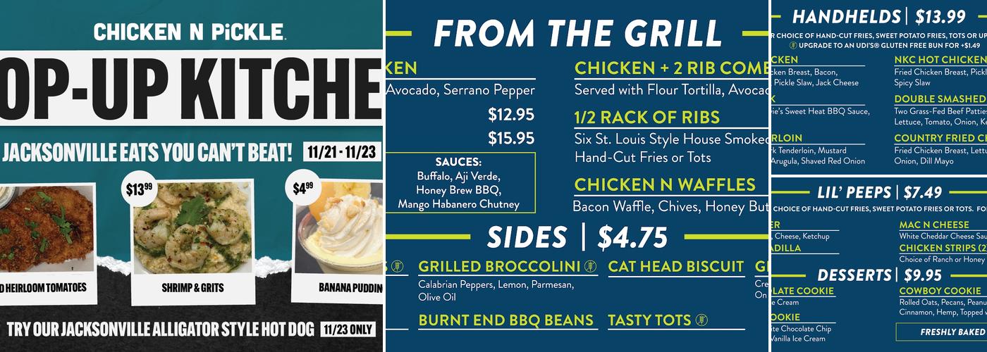 Chicken N Pickle- Glendale Menu