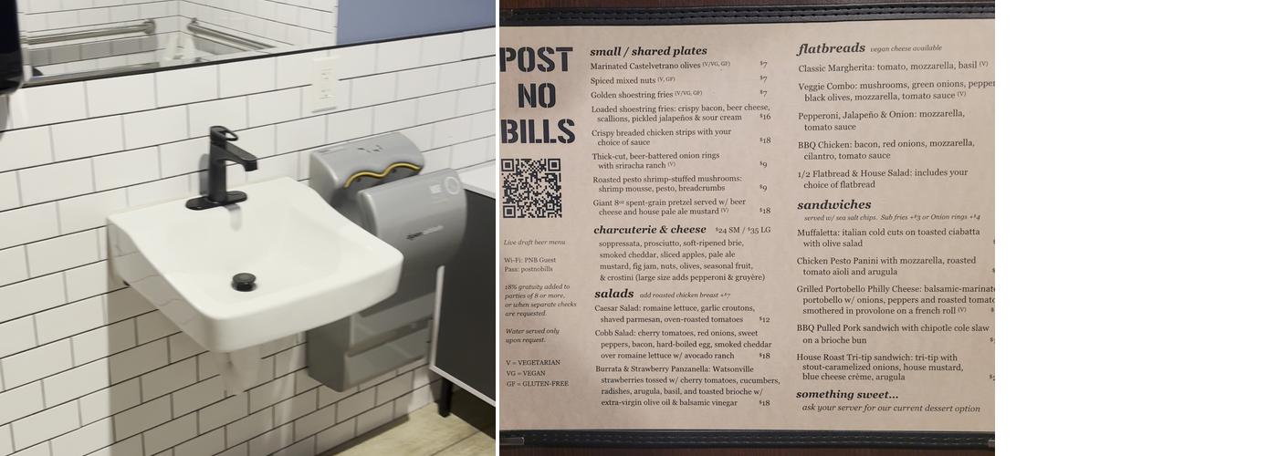 Post No Bills Craft Beer House Menu