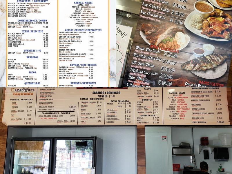LOS CAZADORES TAQUERIA Menu
