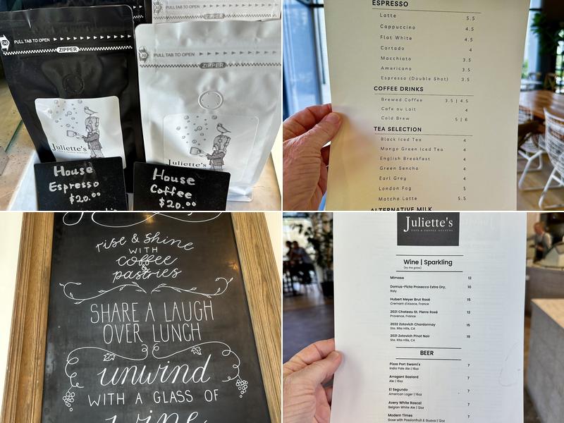 Juliette's Cafe' & Coffee Culture Menu