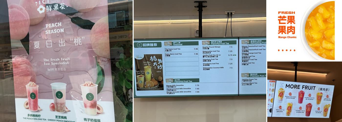 ici Tea Drinks Menu