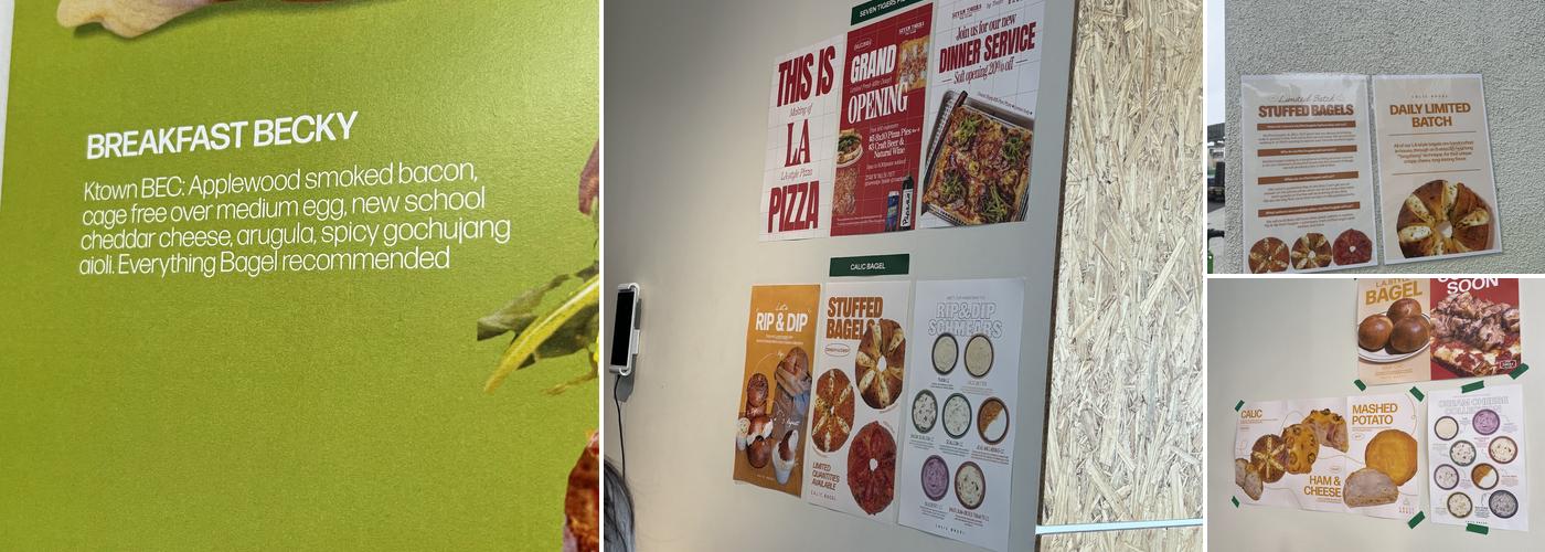 Calic Bagel Menu