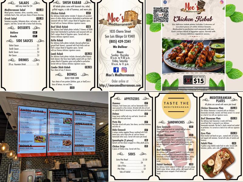 Moe’s Mediterranean Menu