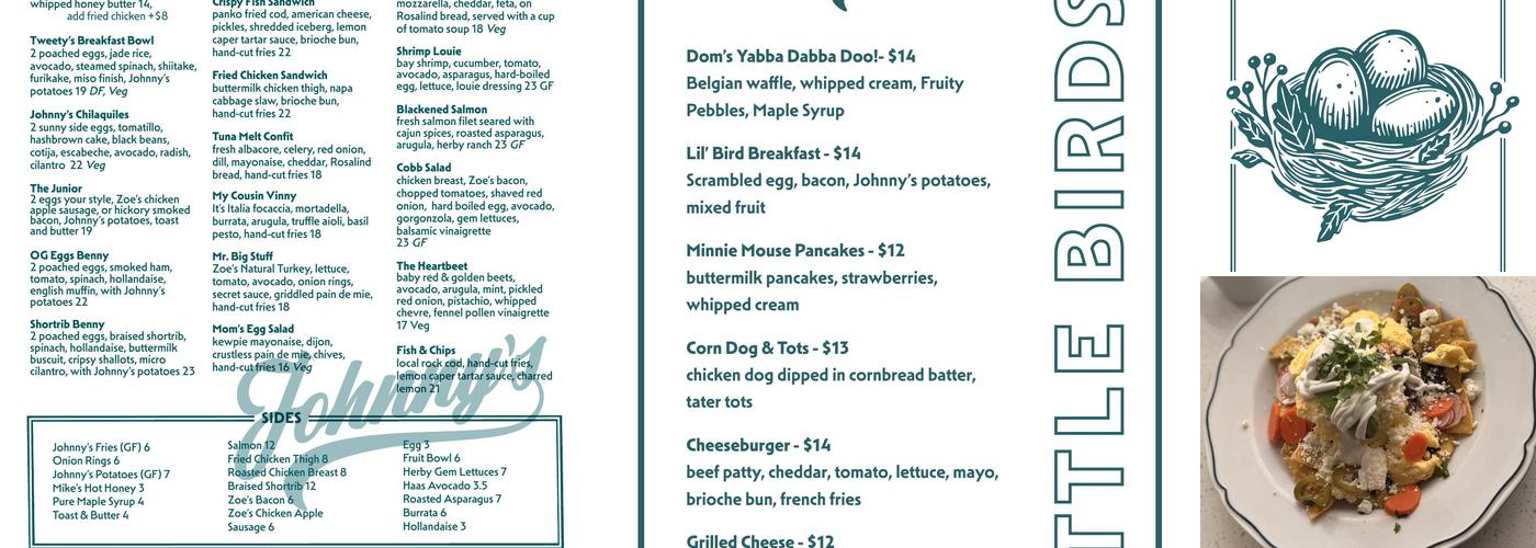 Johnny’s Half Moon Bay Menu