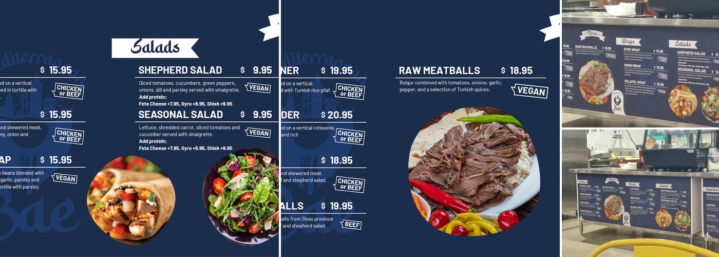 Mediterranean Bae Menu