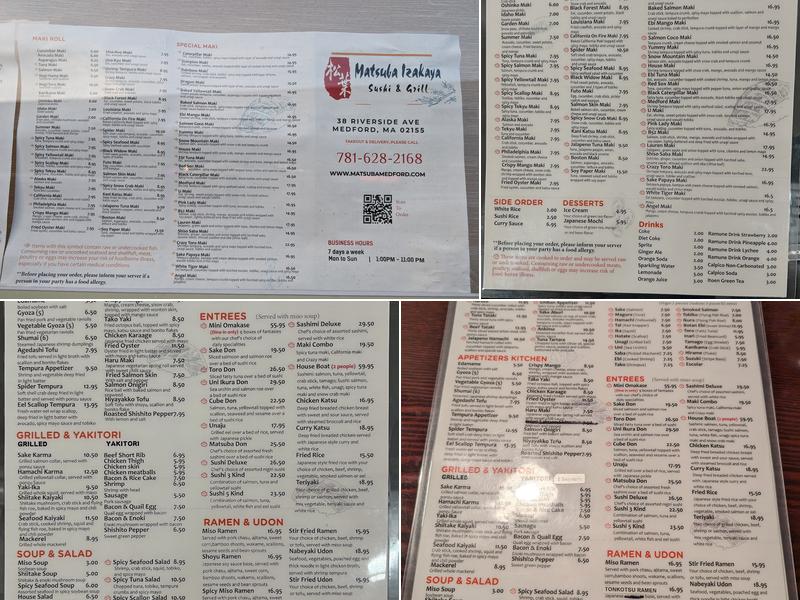 Matsuba Izakaya Menu