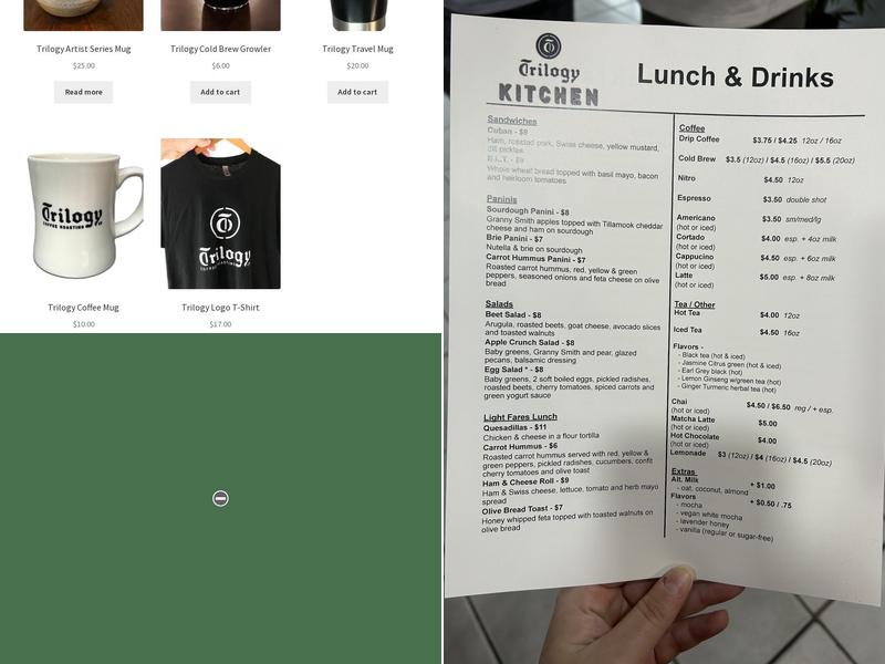 Trilogy Kitchen Menu