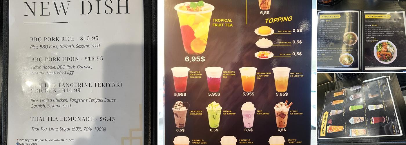 Stone Pho Menu