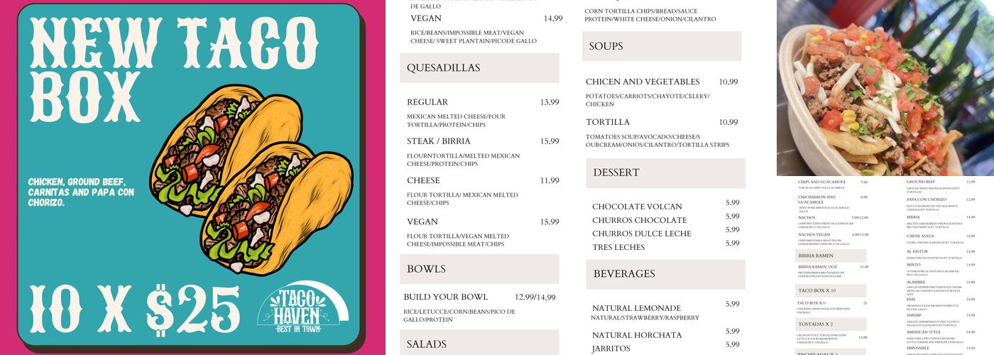 Taco Haven Menu