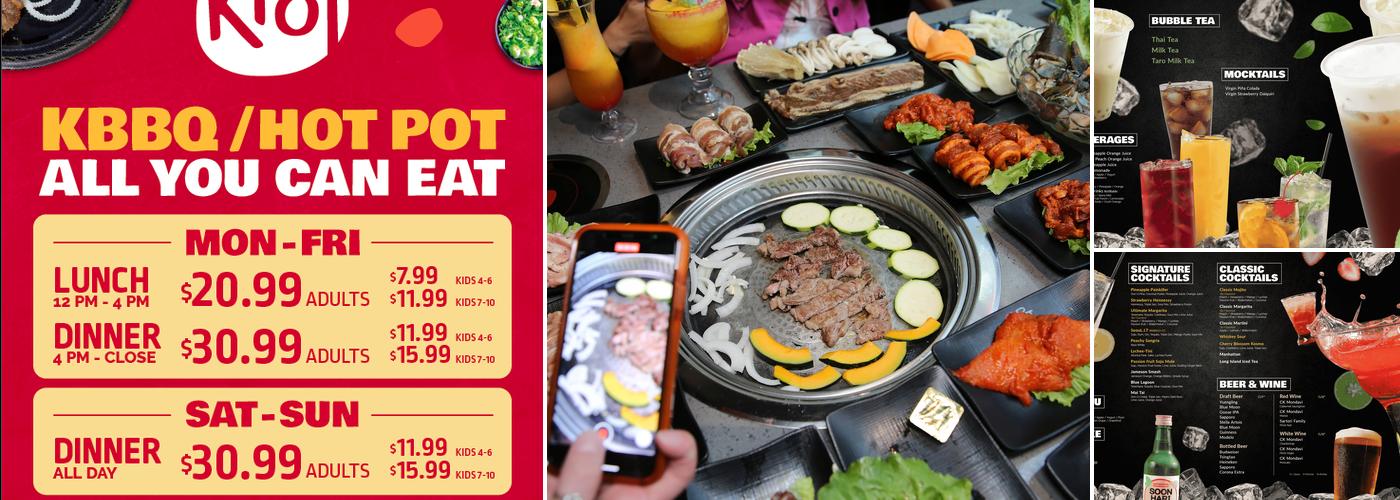 KPOT Korean BBQ & Hot Pot Menu